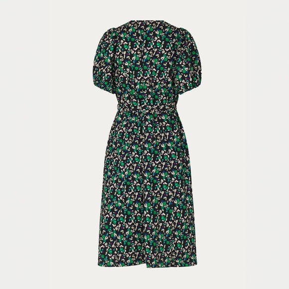 BAUM UND PFERDGARTEN AZALIA FLORAL ORGANIC COTTON DRESS IN BLACK DANDY FLOWER - Picture 3 of 5